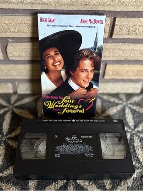 90's "Four Weddings and a Funeral" VHS Tape - 90's Movie - Hugh Grant - 90's VHS
